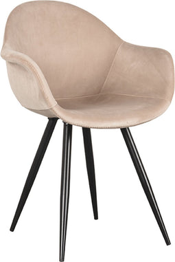 LABEL51 Forli Eetkamerstoel - Naturel - Fluweel