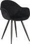 LABEL51 Forli Eetkamerstoel - Zwart - Fluweel - Stoel - Kuipstoel