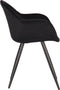 LABEL51 Forli Eetkamerstoel - Zwart - Fluweel - Stoel - Kuipstoel