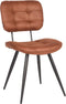 LABEL51 Gus Eetkamerstoel - Bruin - Microfiber - Stoel - Normale eetkamerstoel