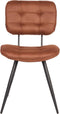 LABEL51 Gus Eetkamerstoel - Bruin - Microfiber - Stoel - Normale eetkamerstoel