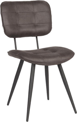 LABEL51 Gus Eetkamerstoel - Grijs - Microfiber - Stoel - Normale eetkamerstoel