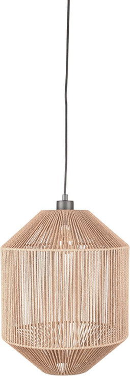 LABEL51 Ibiza Hanglamp - Naturel - Stof - 1-Lichts Cilinder