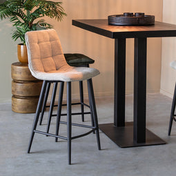 LABEL51 Jelt Barkruk - Naturel - Boucle - Zithoogte 65 - Kruk -