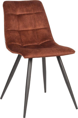 LABEL51 Jelt Eetkamerstoel - Bruin - Velours