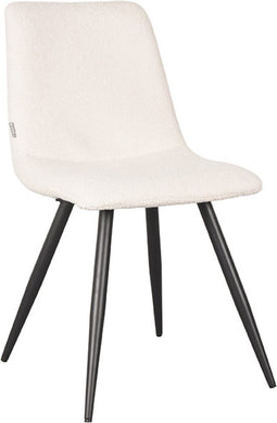 LABEL51 Jep Eetkamerstoel - Wit - Teddy - Stoel - Normale eetkamerstoel