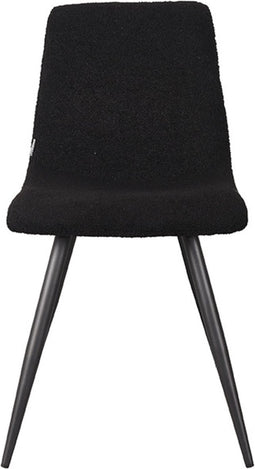 LABEL51 Jep Eetkamerstoel - Zwart - Teddy - Stoel - Normale eetkamerstoel