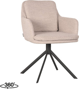 LABEL51 Joy Eetkamerstoel - Naturel - Boucle - Stoel - Normale eetkamerstoel