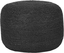LABEL51 Jute Poef - Zwart - Jute - 50 cm - -
