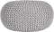 LABEL51 Knitted Poef - Grijs - Katoen - L - -