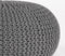 LABEL51 Knitted Poef - Grijs - Katoen - L - -