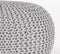 LABEL51 Knitted Poef - Grijs - Katoen - L - -