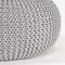 LABEL51 Knitted Poef - Grijs - Katoen - L - -