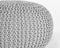 LABEL51 Knitted Poef - Grijs - Katoen - M