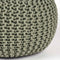 LABEL51 Knitted Poef - Groen - Katoen - M - -