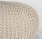 LABEL51 Knitted Poef - Naturel - Katoen - L - -
