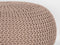 LABEL51 Knitted Poef - Naturel - Katoen - L - -