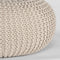 LABEL51 Knitted Poef - Naturel - Katoen - L - -