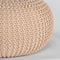 LABEL51 Knitted Poef - Naturel - Katoen - M - -