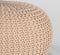 LABEL51 Knitted Poef - Naturel - Katoen - M - -