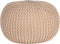 LABEL51 Knitted Poef - Naturel - Katoen - M - -