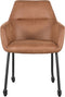 LABEL51 Lenny Eetkamerstoel - Bruin - Microfiber
