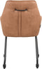 LABEL51 Lenny Eetkamerstoel - Bruin - Microfiber
