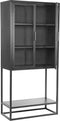LABEL51 Level Vitrinekast - Zwart - Metaal - Vitrinekast 150 cm