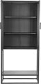 LABEL51 Level Vitrinekast - Zwart - Metaal - Vitrinekast 150 cm