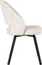 LABEL51 Lewis Eetkamerstoel - Creme - Stof - Black Frame - Stoel - Normale eetkamerstoel