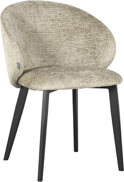 LABEL51 Logan Eetkamerstoel - Naturel - Fluweel