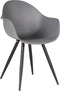 LABEL51 Luca Eetkamerstoel - Grijs - Kunststof - Stoel - Kuipstoel