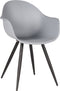 LABEL51 Luca Eetkamerstoel - Grijs - Kunststof - Stoel - Kuipstoel