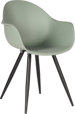 LABEL51 Luca Eetkamerstoel - Groen - Kunststof - Stoel - Kuipstoel
