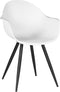 LABEL51 Luca Eetkamerstoel - Wit - Kunststof - Stoel - Kuipstoel