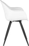 LABEL51 Luca Eetkamerstoel - Wit - Kunststof - Stoel - Kuipstoel