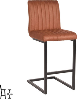 LABEL51 Milo Barkruk - Bruin - Microfiber - Zithoogte 65 - Kruk -