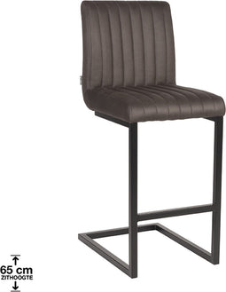 LABEL51 Milo Barkruk - Grijs - Microfiber - Zithoogte 65