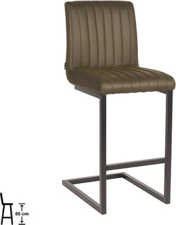 LABEL51 Milo Barkruk - Groen - Microfiber - Zithoogte 65 - Kruk -