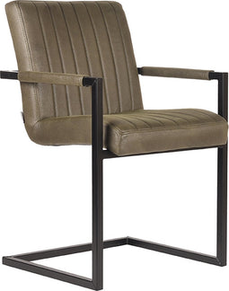 LABEL51 Milo Eetkamerstoel - Groen - Microfiber - Stoel - Normale eetkamerstoel