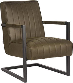 LABEL51 Milo Fauteuil - Groen - Microfiber - -