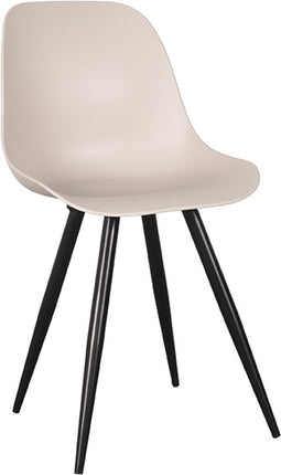 LABEL51 Monza Eetkamerstoel - Crème - Kunststof