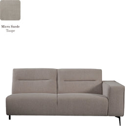 LABEL51 Nero Bank - Bruin - Micro Suede - 2,5-Zits Arm Rechts Voorstaand