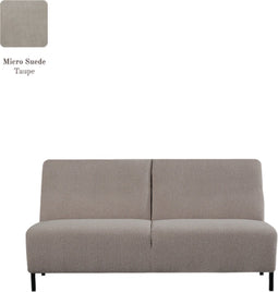 LABEL51 Nero Bank - Bruin - Micro Suede - 2,5-Zits Zonder Arm - -