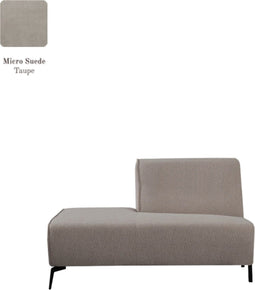 LABEL51 Nero Bank - Bruin - Micro Suede - Ottomane Links Voorstaand - -