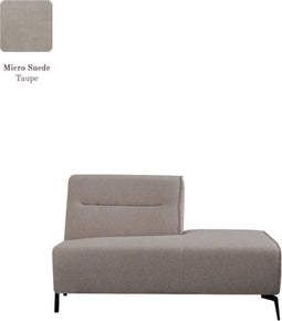 LABEL51 Nero Bank - Bruin - Micro Suede - Ottomane Rechts Voorstaand - -