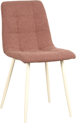 LABEL51 Nino Eetkamerstoel - Oranje - Boucle - Stoel - Normale eetkamerstoel