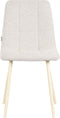 LABEL51 Nino Eetkamerstoel - Wit - Boucle - Stoel - Normale eetkamerstoel