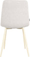 LABEL51 Nino Eetkamerstoel - Wit - Boucle - Stoel - Normale eetkamerstoel