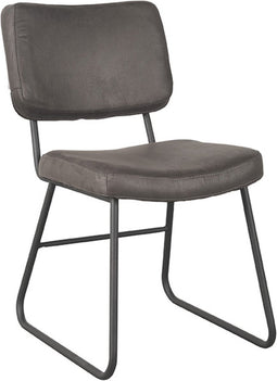 LABEL51 Noah Eetkamerstoel - Grijs - Microfiber - Stoel - Normale eetkamerstoel